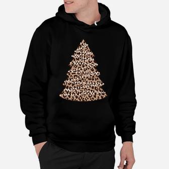 Christmas Cheetah Print, Leopard Christmas Tree Sweatshirt Hoodie | Crazezy CA