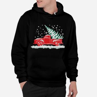 Christmas Classic Old Red Truck Vintage Pick Up Xmas Tree Sweatshirt Hoodie | Crazezy DE