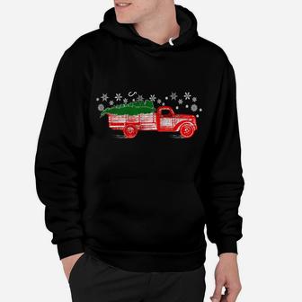 Christmas Classic Vintage Truck Snow Design Sweatshirt Hoodie | Crazezy