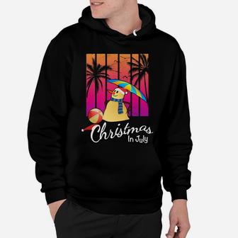 Christmas In July Tee Funny Snowman Summer Beach Vacation Hoodie | Crazezy AU