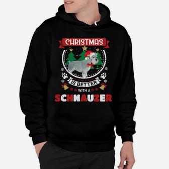 Christmas Is Better With A Schnauzer Christmas Tree Sweatshirt Hoodie | Crazezy