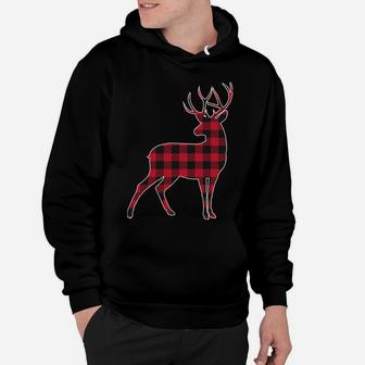 Christmas Lumberjack Red Buffalo Plaid Deer Matching Family Hoodie | Crazezy