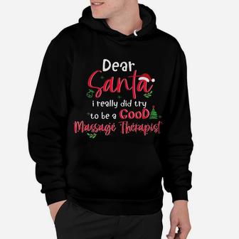 Christmas Massage Therapist Santa Therapy Holiday Gift Hoodie | Crazezy