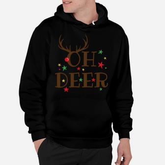 Christmas Oh Deer Funny Pun Parody Design Sweatshirt Hoodie | Crazezy DE