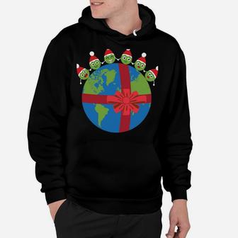Christmas Peas On Earth World Peace Pea Design Sweatshirt Hoodie | Crazezy