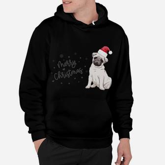 Christmas Pug Santa Hat Dog Owner Mom Funny Women Men Gift Sweatshirt Hoodie | Crazezy DE