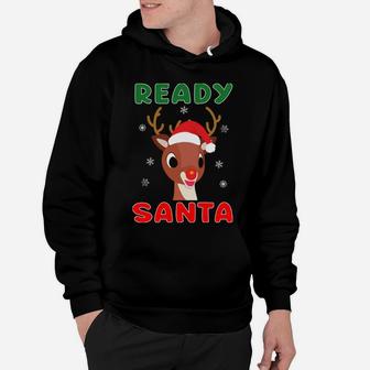 Christmas Rudolph Red Nose Reindeer Kids Gift Hoodie | Crazezy