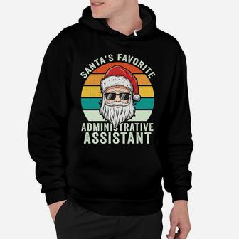 Christmas Santa's Favorite Administrative Assistant Office Sweatshirt Hoodie | Crazezy
