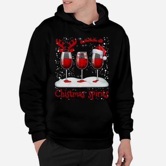 Christmas Spirits Glasses Of Wine Xmas Holidays Party Tee Hoodie | Crazezy
