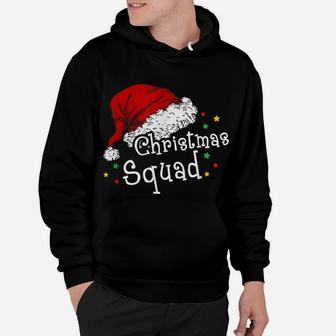 Christmas Squad Funny Santa Hat Family Matching Pajamas Boys Hoodie | Crazezy