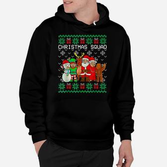 Christmas Squad Santa Family Matching Pjs Ugly Xmas Sweater Hoodie | Crazezy