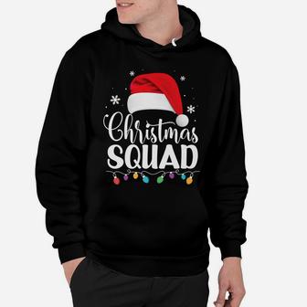 Christmas Squad Santa Hat Family Matching Pajamas Xmas Gift Hoodie | Crazezy