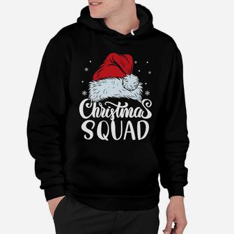Christmas Squad Santa Hat Funny Family Matching Pajamas Hoodie | Crazezy UK