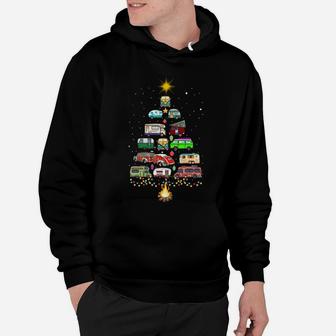 Christmas Tree Camper Vehicles Camping Rving Trailers Gift Hoodie | Crazezy