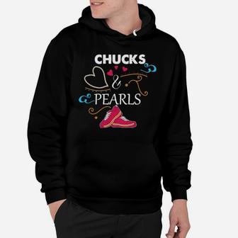 Chucks And Pearls Valentine Mum And Daughter Hoodie - Monsterry DE