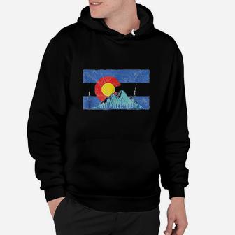 Colorado Flag And Rocky Mountains Hoodie - Thegiftio