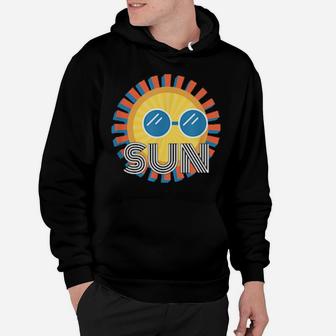 Cool 70S And 80S Sun With Sunglasses Design Hoodie - Monsterry