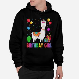 Cool Cute Alpaca Llama Cactus Girls Birthday Party Animal Hoodie | Crazezy AU