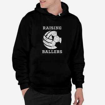 Cool Raising Ballers Men Soccer Volleyball Dad Gifts Hoodie | Crazezy AU