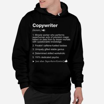 Copywriter Job Definition Meaning Funny Hoodie | Crazezy