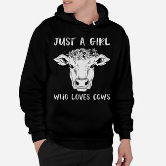 Cow Farmer - Just A Girl Who Loves Cows Hoodie | Crazezy