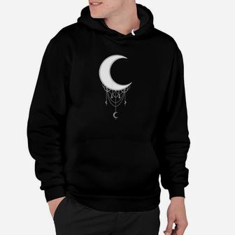 Crescent Moon Aesthetic Goth Soft Grunge Gothic Wicca Hoodie | Crazezy