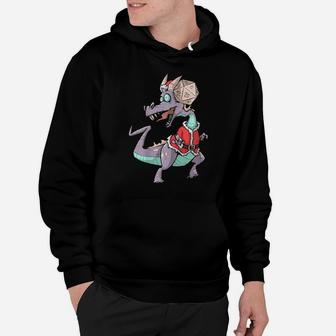 Critical Hit D20 Dice Rpg Meme Pnp Dragon Santa Claus Hoodie - Monsterry