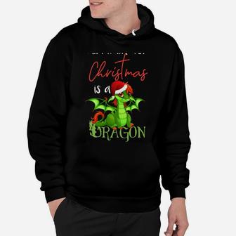 Cute Anime Christmas - All I Want For Christmas Is A Dragon Hoodie | Crazezy