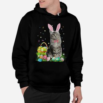 Cute Cat Easter Day Bunny Eggs Costume Gift Mens Womens Kids Hoodie | Crazezy CA