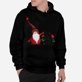 Cute Christmas Ho Ho Ho Xmas Elf With Reindeer Antlers Sweatshirt Hoodie | Crazezy