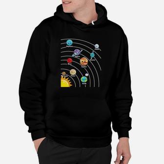 Cute Colorful Planet Solar System Hoodie | Crazezy