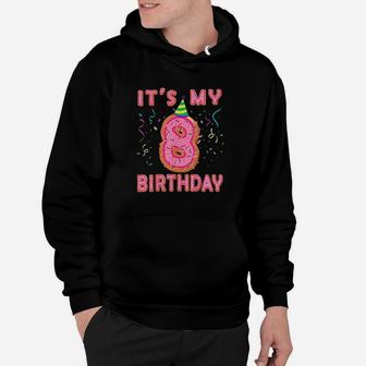 Cute Donut Its My 8Th Birthday Sweet 8 Yrs Kids Gift Hoodie | Crazezy CA