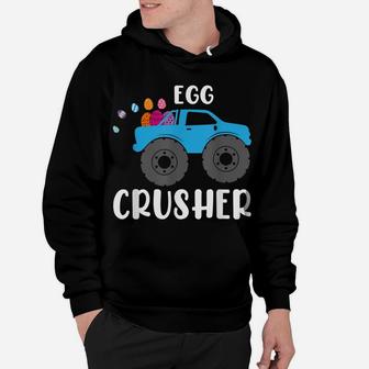 Cute Easter Egg Crusher Monster Truck Boys Kids Teens Hoodie | Crazezy