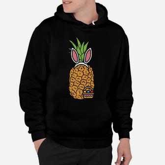 Cute Easter Pineapple Bunny Egg Hunt Fruit Lover Gift Hoodie | Crazezy AU