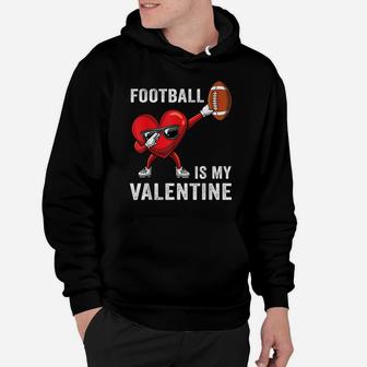 Cute Football Lover Heart Dabbing Valentines Day Boys Gift Hoodie | Crazezy UK