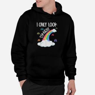 Cute Gay Pride Stuff Lgbtq Rainbow I Just Look Straight Hoodie - Monsterry CA