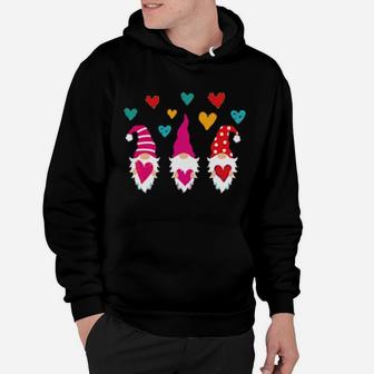 Cute Gnomes Holding Hearts Valentines Day Boys Girls Hoodie - Monsterry UK