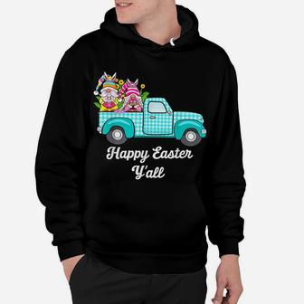 Cute Gnomes With Bunny Ears Egg Hunting Truck Easter Gnome Hoodie | Crazezy