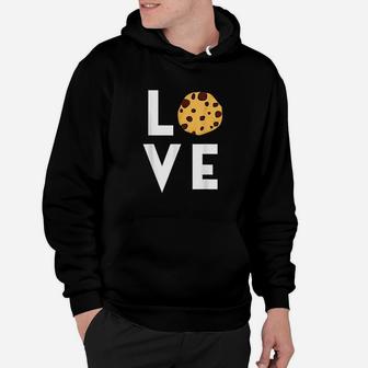 Cute I Love Chocolate Chip Cookies Funny Baking Gift Foodie Hoodie | Crazezy