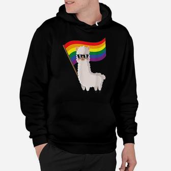 Cute Llama Rainbow Flag Lgbtqia Gay Pride Hoodie - Monsterry AU
