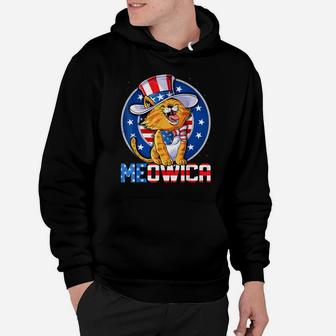 Cute Meowica 4Th Of July Kitty Cat Usa American Flag 'Merica Hoodie | Crazezy