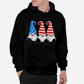Cute Patriotic Gnomes American Flag Red White Blue Usa Hoodie | Crazezy