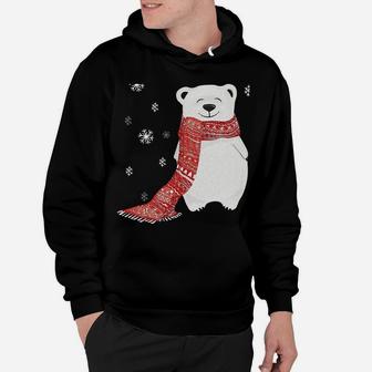 Cute Polar Bear Scarf Merry Christmas Xmas Holidays Gift Tee Sweatshirt Hoodie | Crazezy UK
