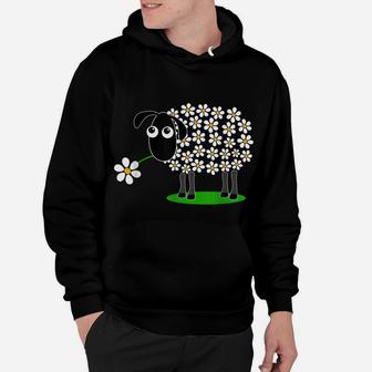 Cute Sheep With Flower Wool Gift For Girls Women Tee Hoodie | Crazezy UK