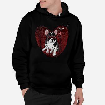Cute Valentine's Day French Bulldog Heart Dog Hoodie - Monsterry