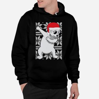 Dabbing Dab Polar Bear Ugly Christmas Gift Funny Holiday Sweatshirt Hoodie | Crazezy