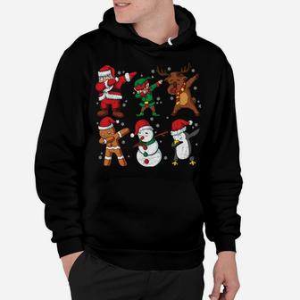 Dabbing Elf Penguin Reindeer Dab Santa Sweatshirt Hoodie | Crazezy