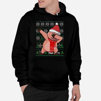 Dabbing Pig Ugly Christmas Sweater Funny Xmas Party Costume Sweatshirt Hoodie | Crazezy
