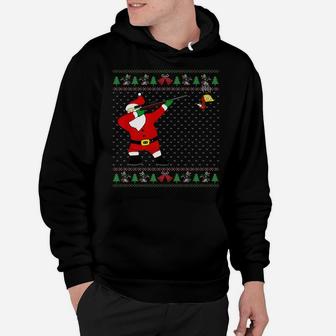 Dabbing Santa Duck Hunting Ugly Xmas Sweater Hunter Gift Hoodie | Crazezy AU