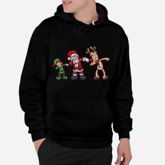Dabbing Santa Elf Friends Christmas Xmas Gift For Kids Boys Sweatshirt Hoodie | Crazezy CA